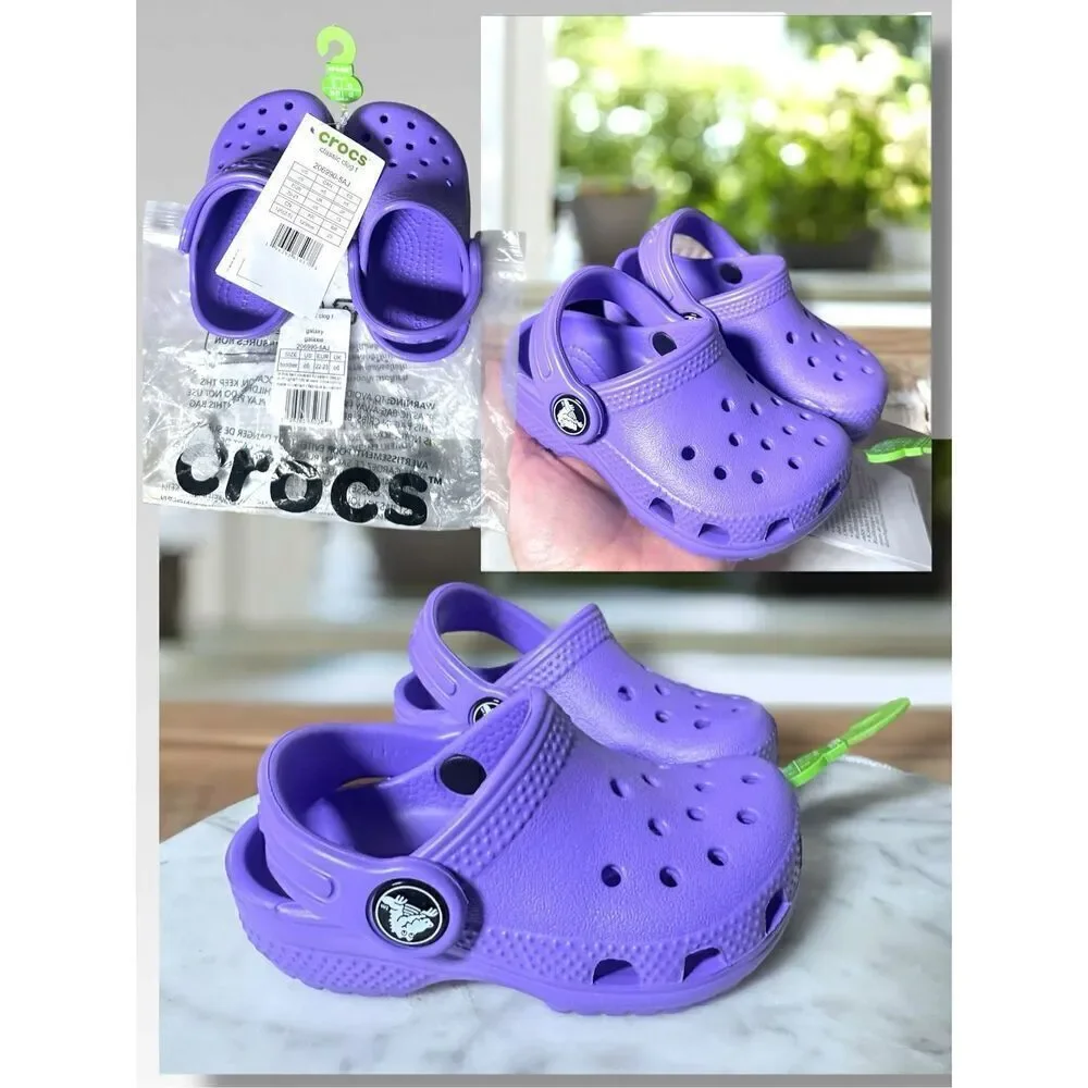 NEW 🆕🔥 CROCS Toddler Baby Clogs Slip-on Water Shoes Size C 5